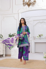 Midnight Murmurs By Feathers Lawn Suit-LAVIRA-FT478