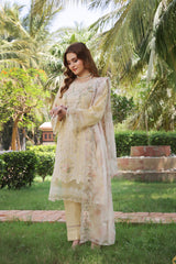 Dressline UnStitched 3 Piece Premium Heavy Chikankari Emb Bana Dora Lawn Collection