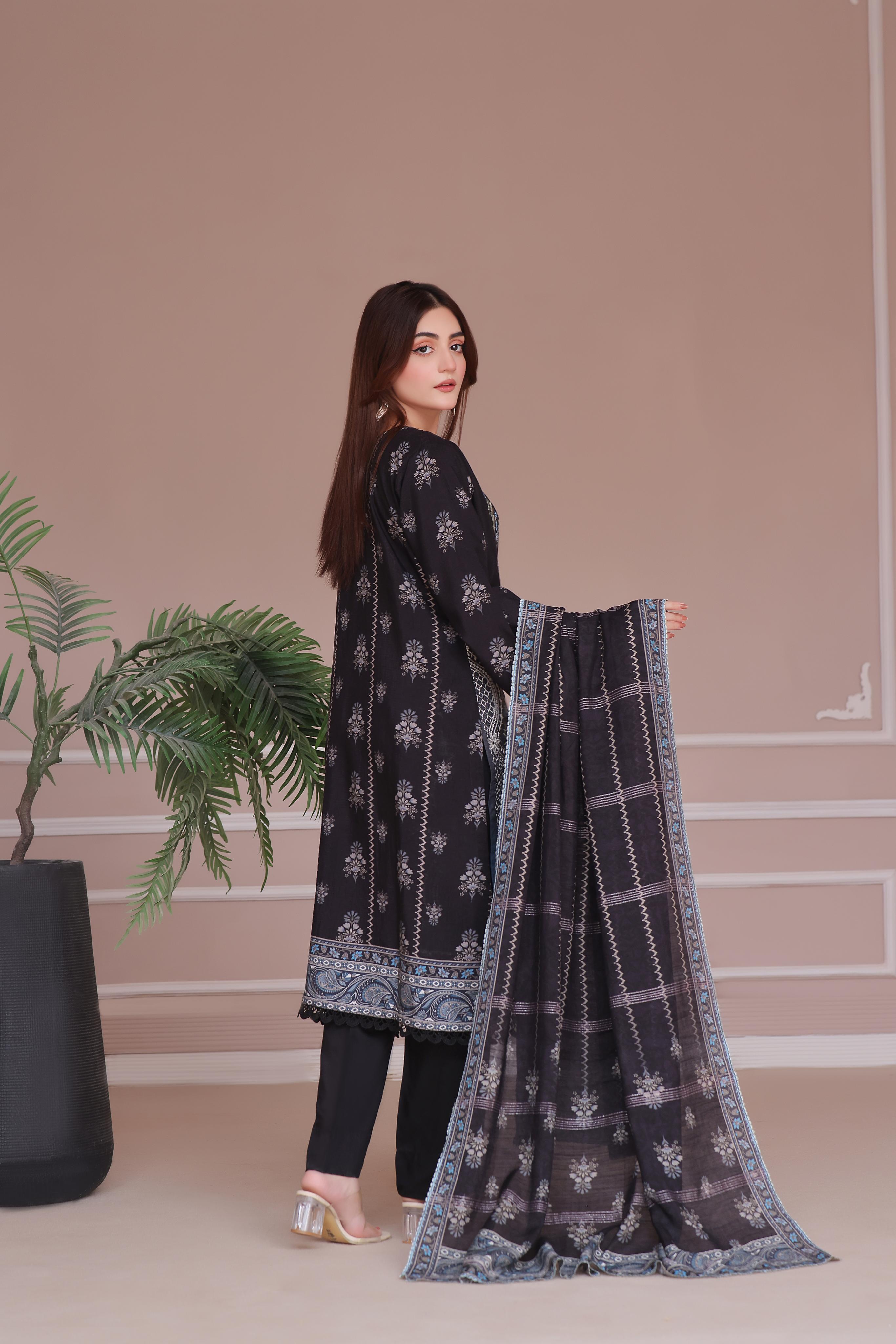 Dressline Launching New Unstitched  3 Pcs Premium Chikankari Emb Digital Printed Bana Dora Lawn Collection