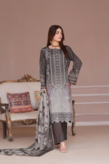 Dressline Launching New Unstitched  3 Pcs Premium Chikankari Emb Digital Printed Bana Dora Lawn Collection