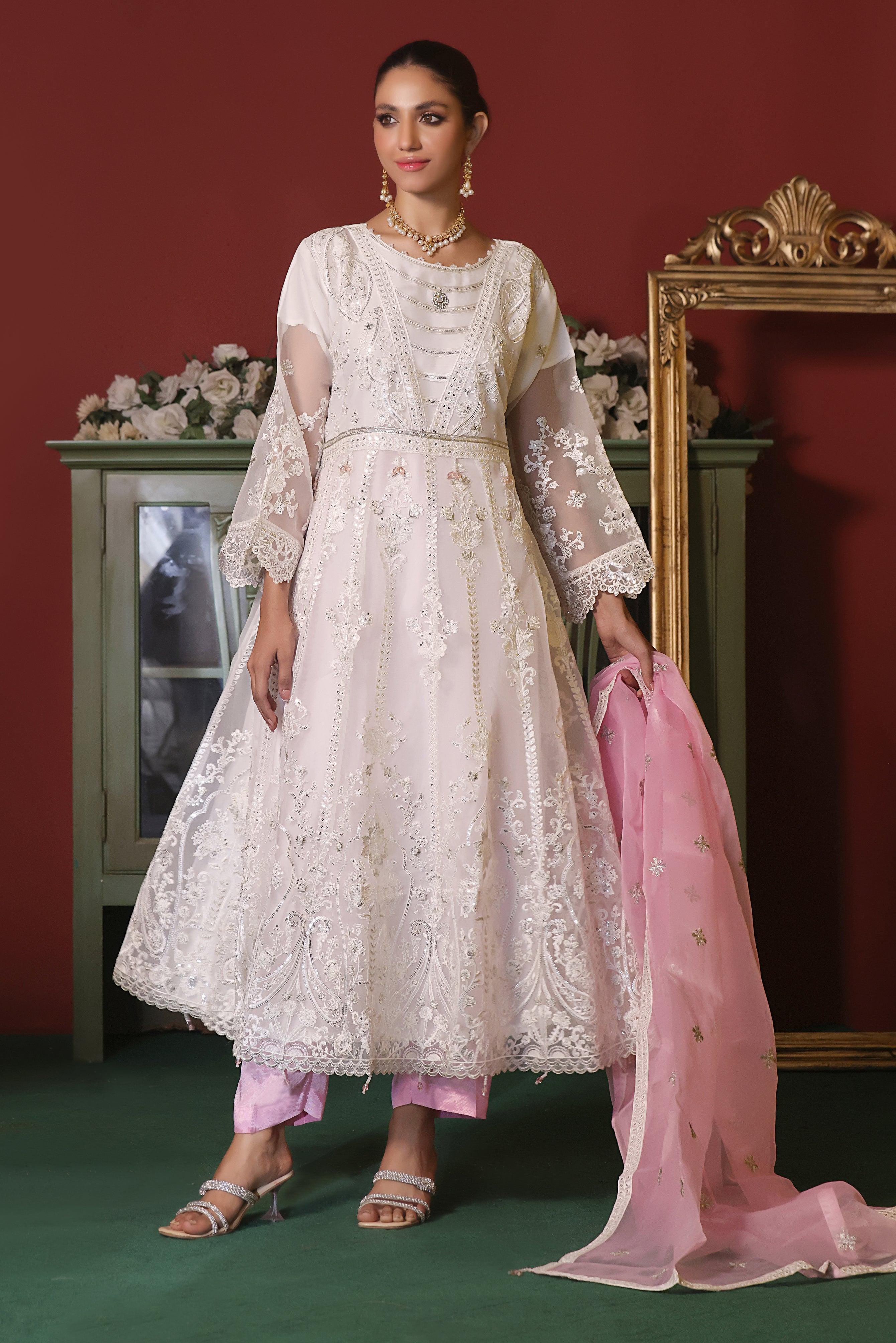 3 PIECE - EMBROIDERED ORGANZA MEXI 648J - Dressline Fabric