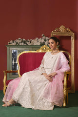 3 PIECE - EMBROIDERED ORGANZA MEXI 648J - Dressline Fabric