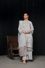Dressline 3 Piece Emb Chikankari Lawn Suit 535