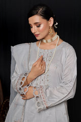 Dressline 3 Piece Emb Chikankari Lawn Suit 535