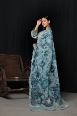 Dressline 3 Piece Emb Chikankari Lawn Suit 537