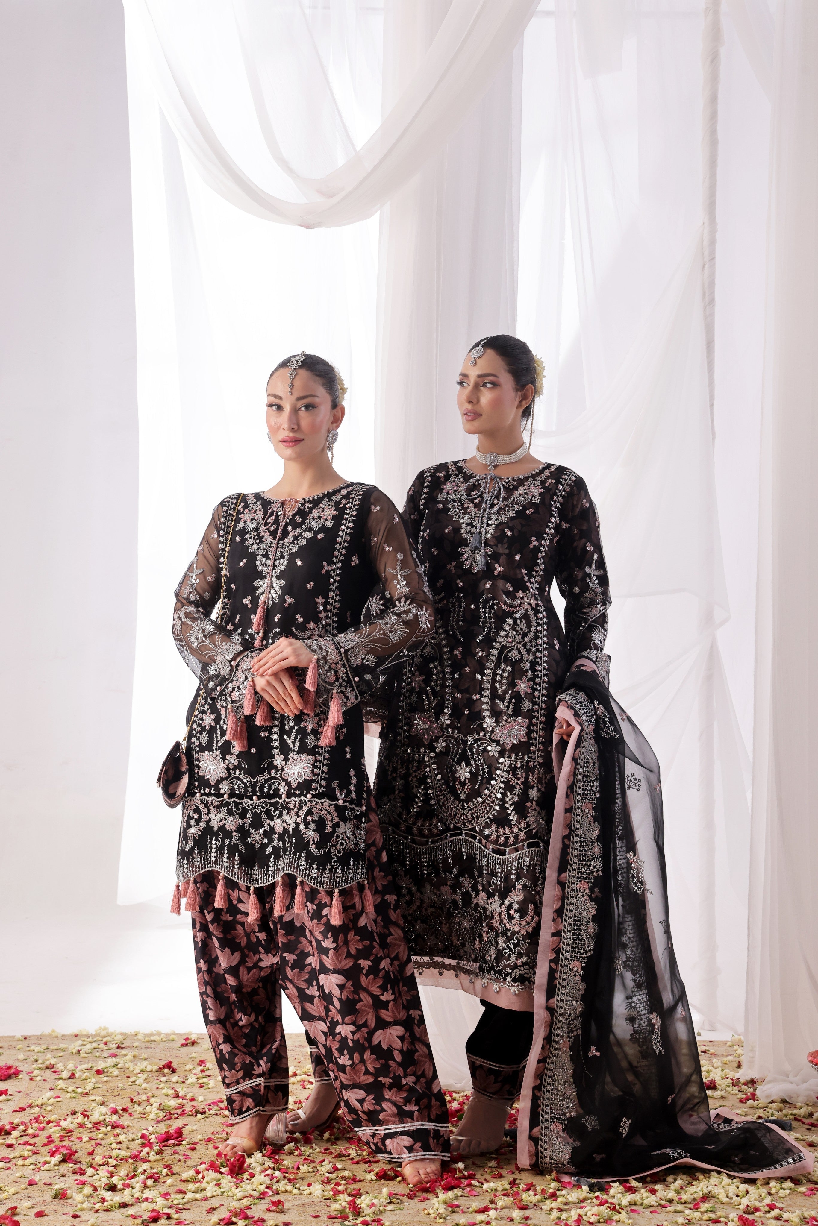 Dressline Ilaan Luxury Unstitched 3 Piece Emb Organza Dress