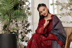 Dressline New Semi Stitched 3 Pcs Premium Dyed Lawn Fancy Full Chikankari With Sequence Emb Collection