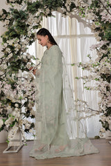 Dressline New Semi Stitched 3 Pcs Premium Dyed Lawn Fancy Full Chikankari With Sequence Emb Collection