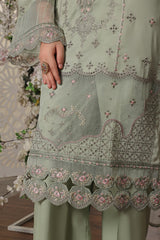 Dressline New Semi Stitched 3 Pcs Premium Dyed Lawn Fancy Full Chikankari With Sequence Emb Collection