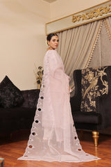 Haleema By Dressline Semi Stitched 3 Piece Organza Formals Collection'2025-haleema-L-semi-Stitched-pink