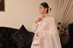 Haleema By Dressline Semi Stitched 3 Piece Organza Formals Collection'2025-haleema-L-semi-Stitched-beige