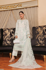 Dressline Semi Stitched 3 Pc Emb Luxury Organza Clutches Collection