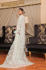 Dressline Semi Stitched 3 Pc Emb Luxury Organza Clutches Collection
