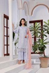 Dressline New Un Stitched 3 Pcs Premium Emb Chikankari Doriya Lawn Collection