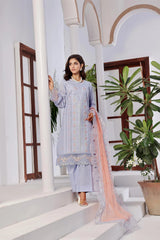 Dressline New Un Stitched 3 Pcs Premium Emb Chikankari Doriya Lawn Collection