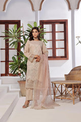 Dressline New Un Stitched 3 Pcs Premium Emb Chikankari Doriya Lawn Collection