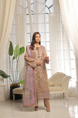 Dressline Launching New Un Stitched 3 Pcs Emb Lawn Zari Collection