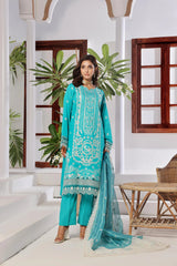 Dressline New Un Stitched 3 Pcs Premium Emb Chikankari Doriya Lawn Collection