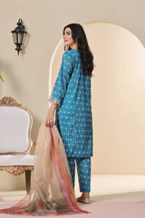 Dressline 3 Piece Emb Laserkari Lawn Suit 543