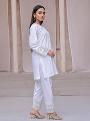 Tng By Md Solid Co Ords Collection-Ruba -White