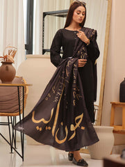 Tng By Md Stole Collection-Jaun Elia Stole (Black & Gold)