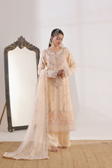 Amalya By Dressline Stitched 3 Piece Luxury Chiffon Formals Collection'2025-amalya-orange