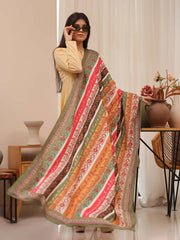 Phool Stripe Silk Odhni (Light Multi) TNG by MD