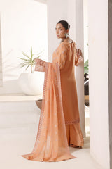 Samara By Dressline Semi Stitched 3 Piece Luxury Chiffon Formals Collection'2025-samara-semi-stitched-chiffon-orange