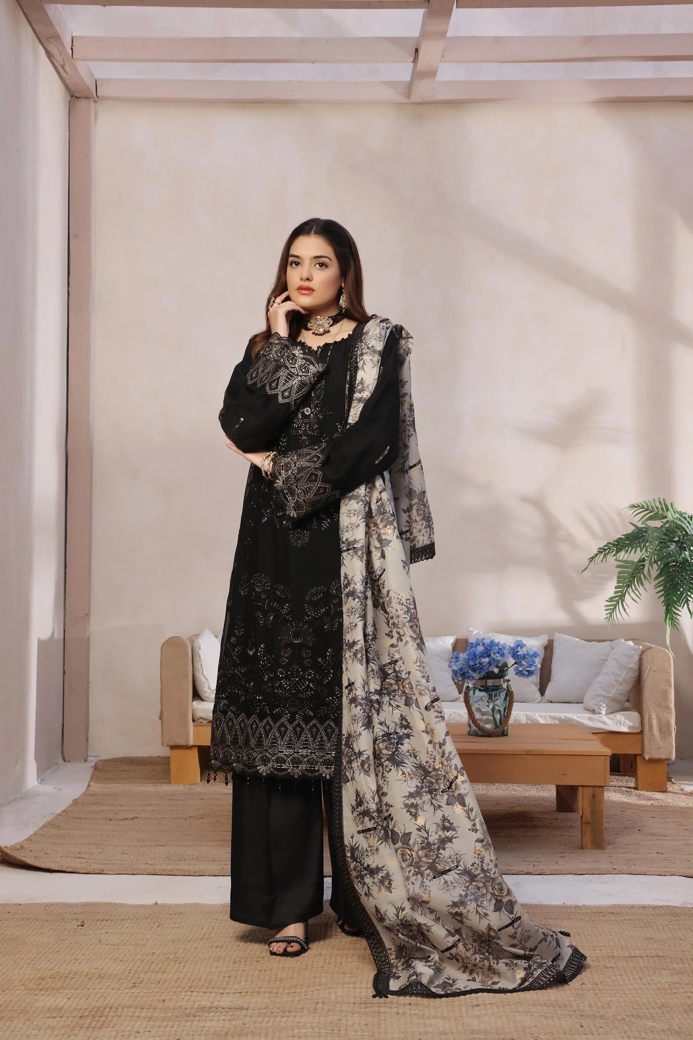 Dressline Launching New Semi Stitched 3 Pcs Emb Luxury Chiffon Collection