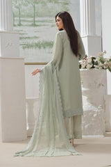 Dressline Luxury Emb Chiffon 3 Piece Suit Festive Wear Semi Stitched Elegance