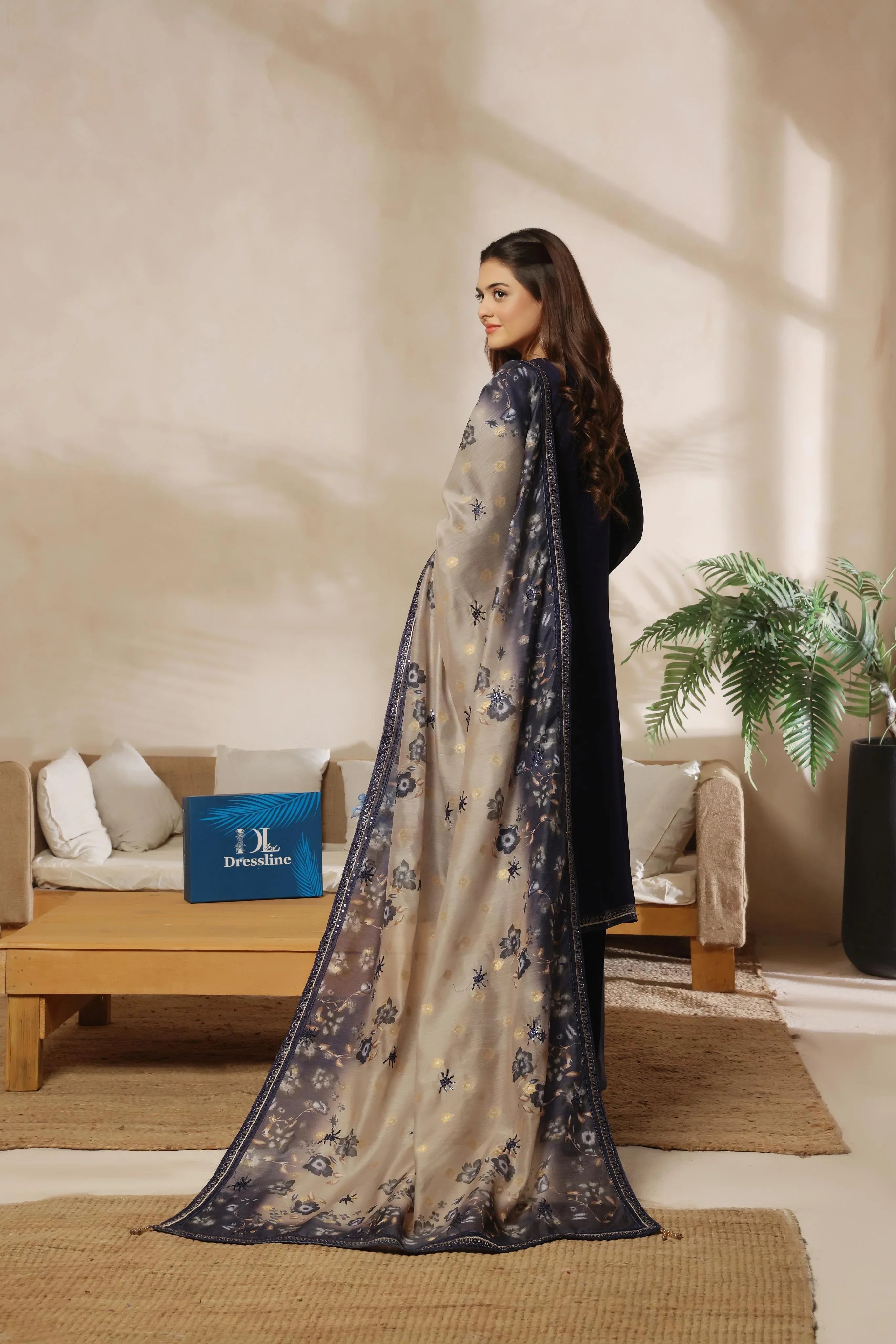 Dressline Launching New Semi Stitched 3 Pcs Emb Luxury Chiffon Collection