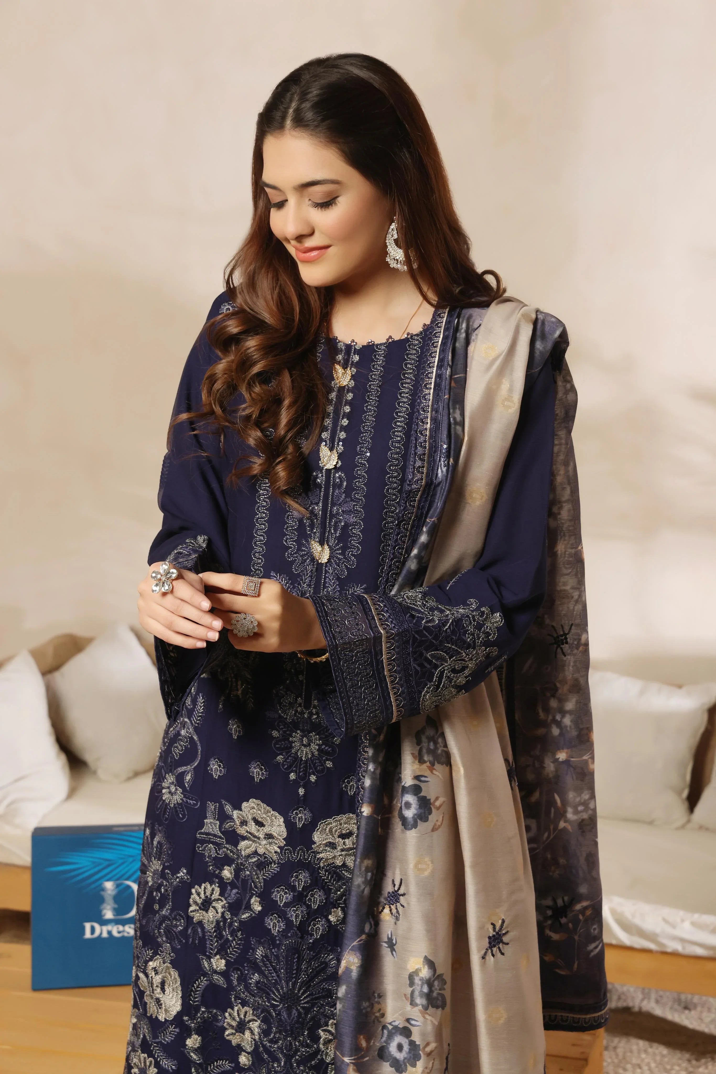 Dressline Launching New Semi Stitched 3 Pcs Emb Luxury Chiffon Collection