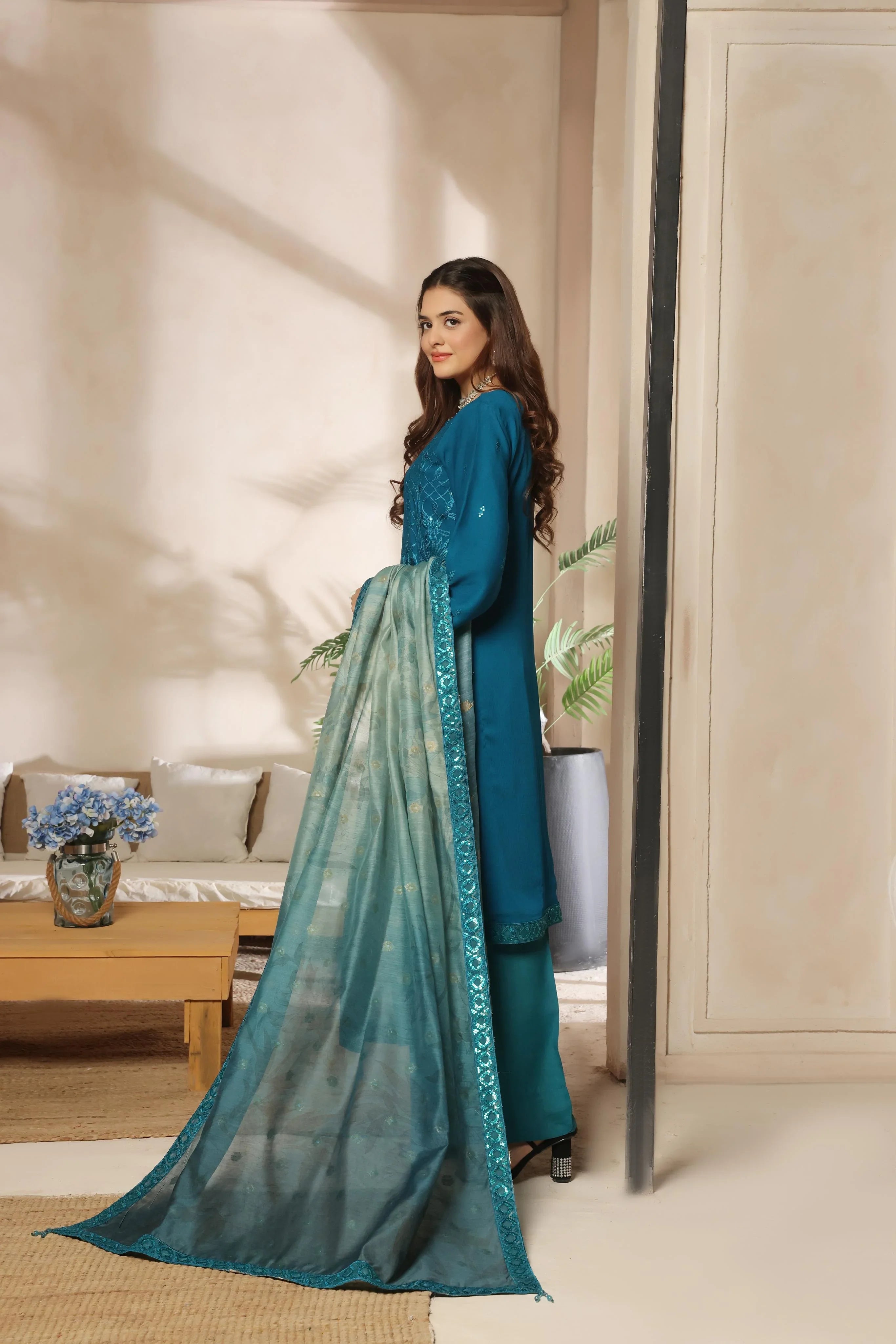 Dressline Launching New Semi Stitched 3 Pcs Emb Luxury Chiffon Collection
