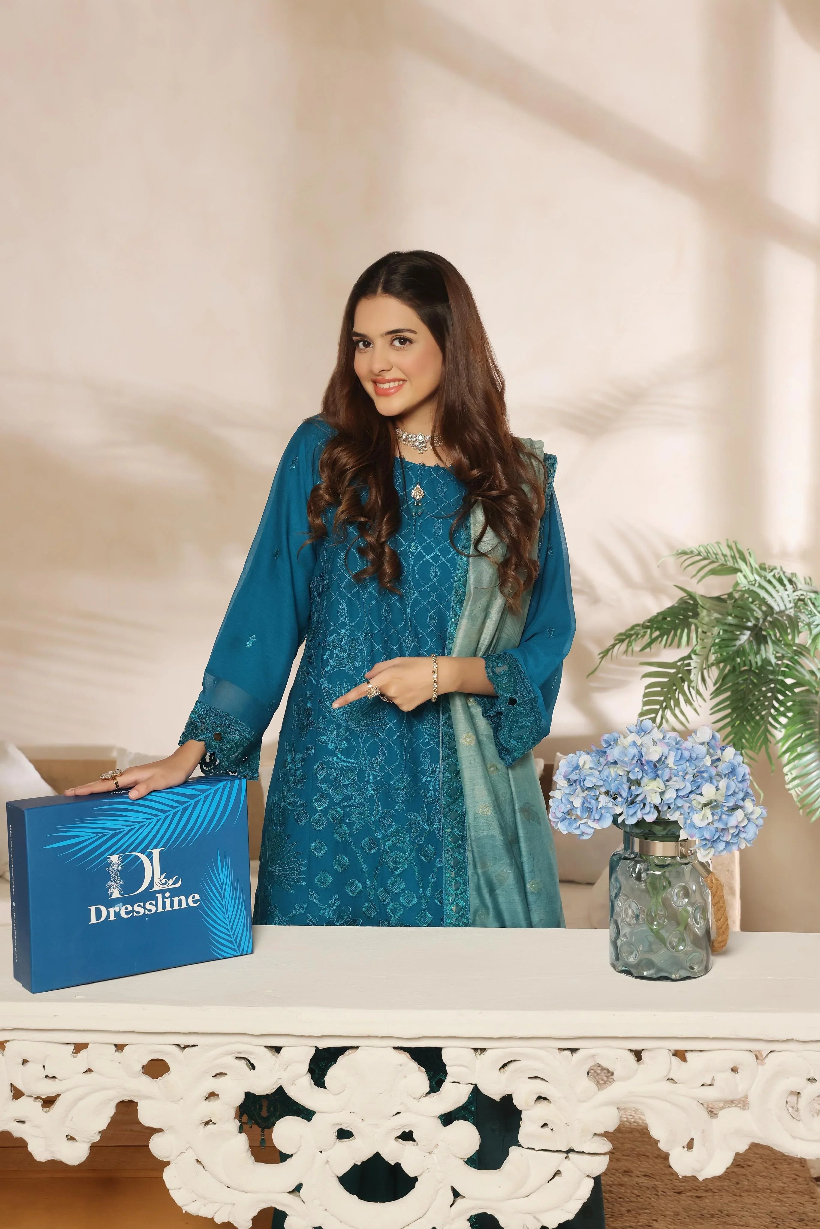 Dressline Launching New Semi Stitched 3 Pcs Emb Luxury Chiffon Collection