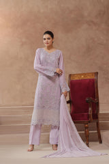 Dressline Luxury Emb Chiffon 3 Piece Suit Festive Wear Semi Stitched Elegance
