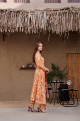 Feathers Unstitched 3 Piece Summer Collection-GARDENIA-FT402