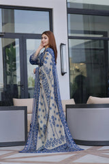 Dressline New Semi Stitched 3 Pcs Premium Dyed Lawn Fancy Full Chikankari With Sequence Emb Collection