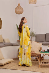 Feathers Unstitched 3 Piece Digital Printed Lawn Summer Suit-QUINCE-FT404