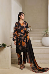 Dressline Arooba A Fusion Of Digital Elegance Stitched Digital Printed & Emb Lawn Collection With Voil Dupatta By Al Umer Textile