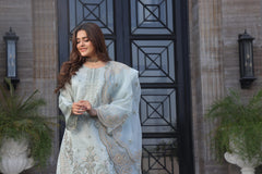 Dressline New Semi Stitched  3 Pcs Premium Emb Chikankari& Laserkari Jacquard Lawn Collection