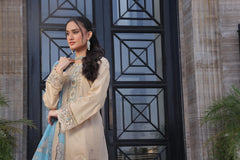 Dressline New Semi Stitched  3 Pcs Premium Emb Chikankari& Laserkari Jacquard Lawn Collection