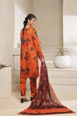 Dressline Arooba A Fusion Of Digital Elegance Stitched Digital Printed & Emb Lawn Collection With Voil Dupatta By Al Umer Textile