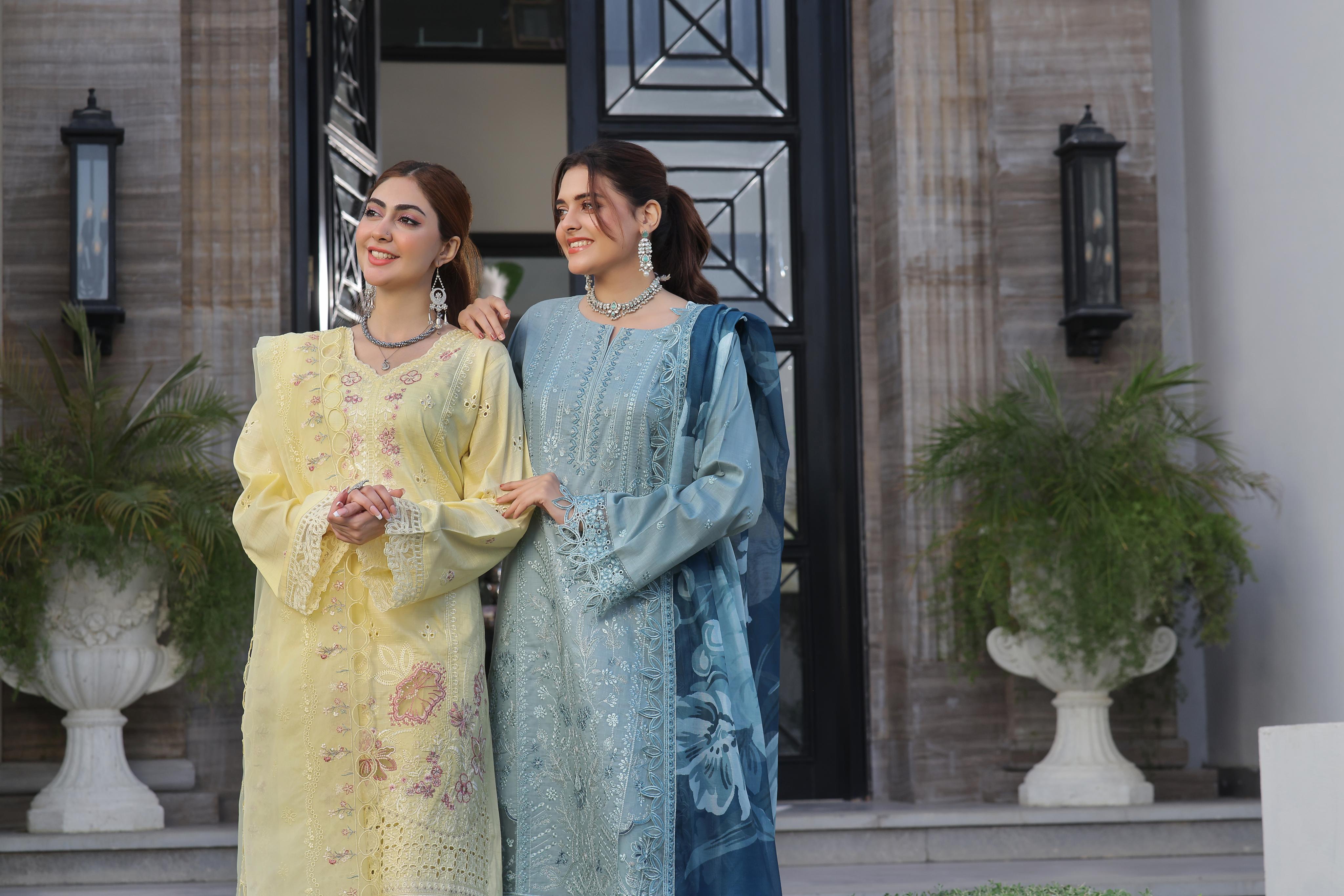 Dressline New Semi Stitched  3 Pcs Premium Emb Chikankari& Laserkari Jacquard Lawn Collection