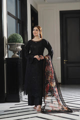 Dressline New Semi Stitched 3 Pcs Premium Boring Lawn Fancy Chikankari & Laserkari Emb Collection