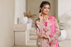 Dressline Arooba A Fusion Of Digital Elegance Stitched Digital Printed & Emb Lawn Collection With Voil Dupatta By Al Umer Textile