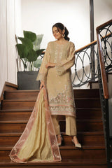Dressline New Semi Stitched 3 Pcs Premium Boring Lawn Fancy Chikankari & Laserkari Emb Collection