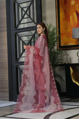 Dressline New Semi Stitched 3 Pcs Premium Boring Lawn Fancy Chikankari & Laserkari Emb Collection