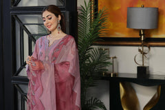 Dressline New Semi Stitched 3 Pcs Premium Boring Lawn Fancy Chikankari & Laserkari Emb Collection