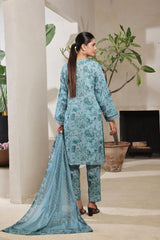 Dressline Arooba A Fusion Of Digital Elegance Stitched Digital Printed & Emb Lawn Collection With Voil Dupatta By Al Umer Textile