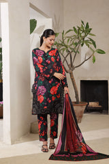 Dressline Arooba A Fusion Of Digital Elegance Stitched Digital Printed & Emb Lawn Collection With Voil Dupatta By Al Umer Textile